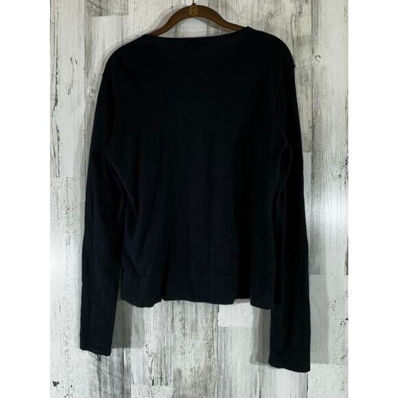 CAbi Tuxedo Cardigan Size Large Broadway Black Gray Style #172 Cashmere Blend - Picture 4 of 11